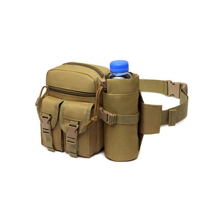 Zaino per campeggio multicolore a cintura con cintura e modello tipo borsa per la bottiglia d'acqua