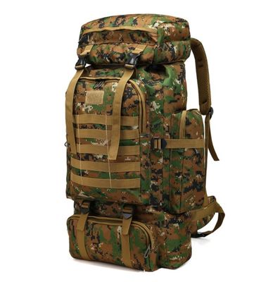 Ricamo in poliestere 80L di grande capacità Campeggio Backpack per escursioni