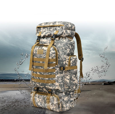 Ricamo in poliestere 80L di grande capacità Campeggio Backpack per escursioni