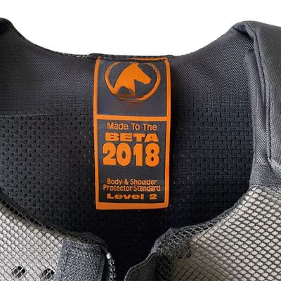Vestico nero per bambini con cuscinetto di schiuma certificato per attività equestre/a cavallo all'aperto