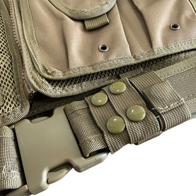 Giubbotto protettivo multifunzionale Khaki/Tan con sacchetti multipli e rivestimento a maglia da 1,6 kg