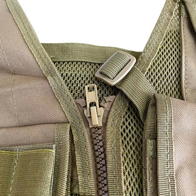 Giubbotto protettivo multifunzionale Khaki/Tan con sacchetti multipli e rivestimento a maglia da 1,6 kg