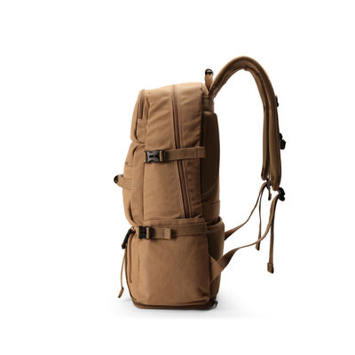 Confortevole e versatile 60L zaino khaki per allenamento all'aria aperta Campeggio Viaggiare