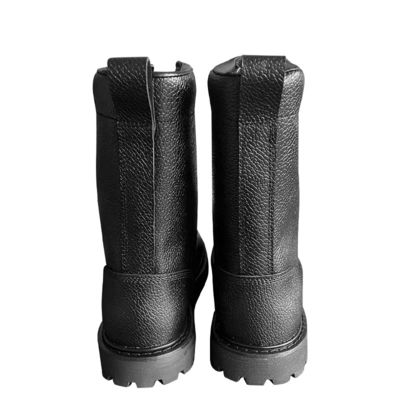 1.5 kg Scarpe da uomo su misura Scarpe da pelle di mucca nera Stivali in pelle con suola di gomma