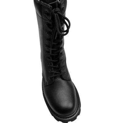 US taglia 6.5-12.5 Scarpe da escursione in pelle nera da uomo con tela resistente e rivestimento a maglia