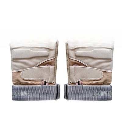 Unisex Finger Slits Mezzo dito Guanti di allenamento khaki per la protezione della sicurezza