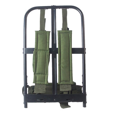 Zaino da viaggio in tessuto verde Oxford da 50L con telaio metallico e 600*900D