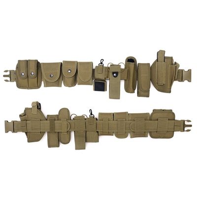 Cintura di allenamento multifunzionale Hardware Buckle Flashlight Molle Cintura sacchetto verde oliva