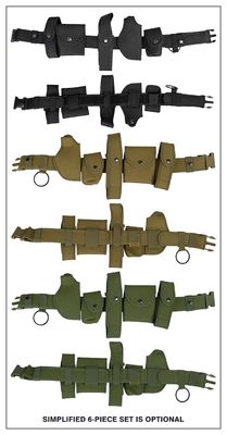 Cintura di allenamento multifunzionale Hardware Buckle Flashlight Molle Cintura sacchetto verde oliva