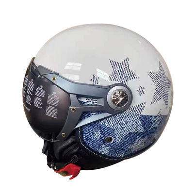 Casco ABS bianco per motociclette con/senza LED Performance duratura