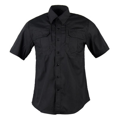 Camicia da uomo con manica corta per le attività all'aperto in poliestere/cotone