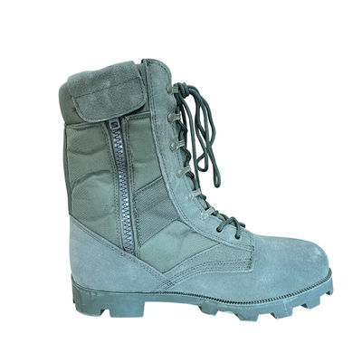 Stivali di sicurezza in cuoio suede in stile up-lace con gomma e suola di gomma