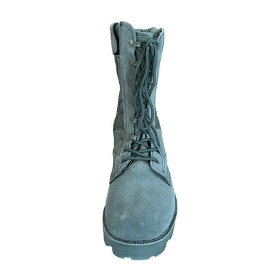 Stivali di sicurezza in cuoio suede in stile up-lace con gomma e suola di gomma