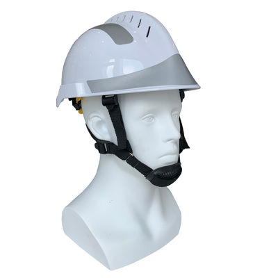 Casco antincendio di alta sicurezza con ABS bianco e visiera curva