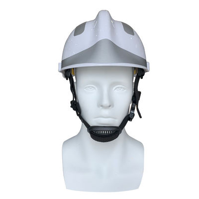Casco antincendio di alta sicurezza con ABS bianco e visiera curva