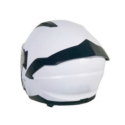 Casco da moto ABS bianco con scudo PC a mezza faccia e design personalizzabile