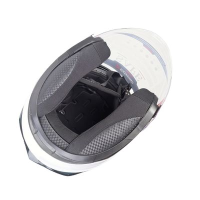 Casco da moto ABS bianco con scudo PC a mezza faccia e design personalizzabile
