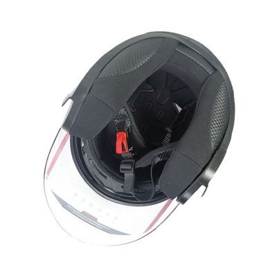 Casco da moto ABS bianco con scudo PC a mezza faccia e design personalizzabile