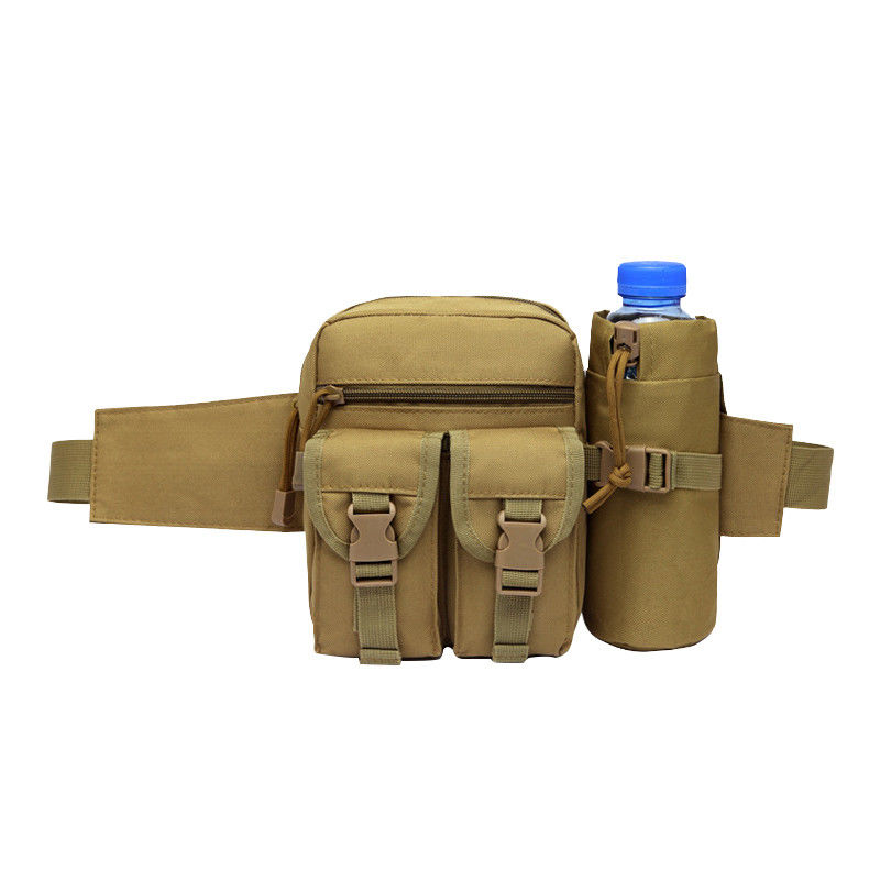 Zaino per campeggio multicolore a cintura con cintura e modello tipo borsa per la bottiglia d'acqua