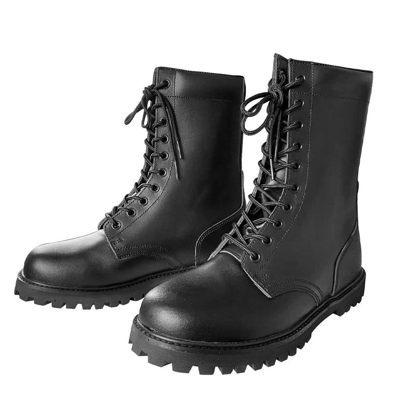 US taglia 6.5-12.5 Scarpe da escursione in pelle nera da uomo con tela resistente e rivestimento a maglia