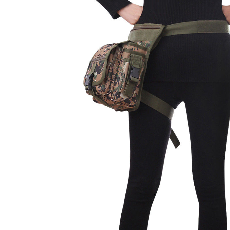 Borsa impermeabile in tessuto di nylon 600D per cintura e coscia con cinghie forti