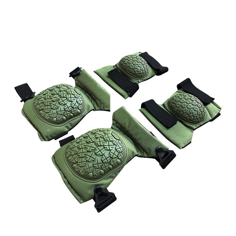 Protezione di base cuscinetti per ginocchio e gomito Verde Guarnizioni di sicurezza flessibili Nere per adulti