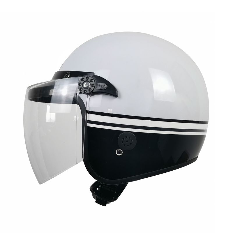 Casco per motocicletta retro a faccia aperta per la protezione della testa bianco e personalizzabile XL